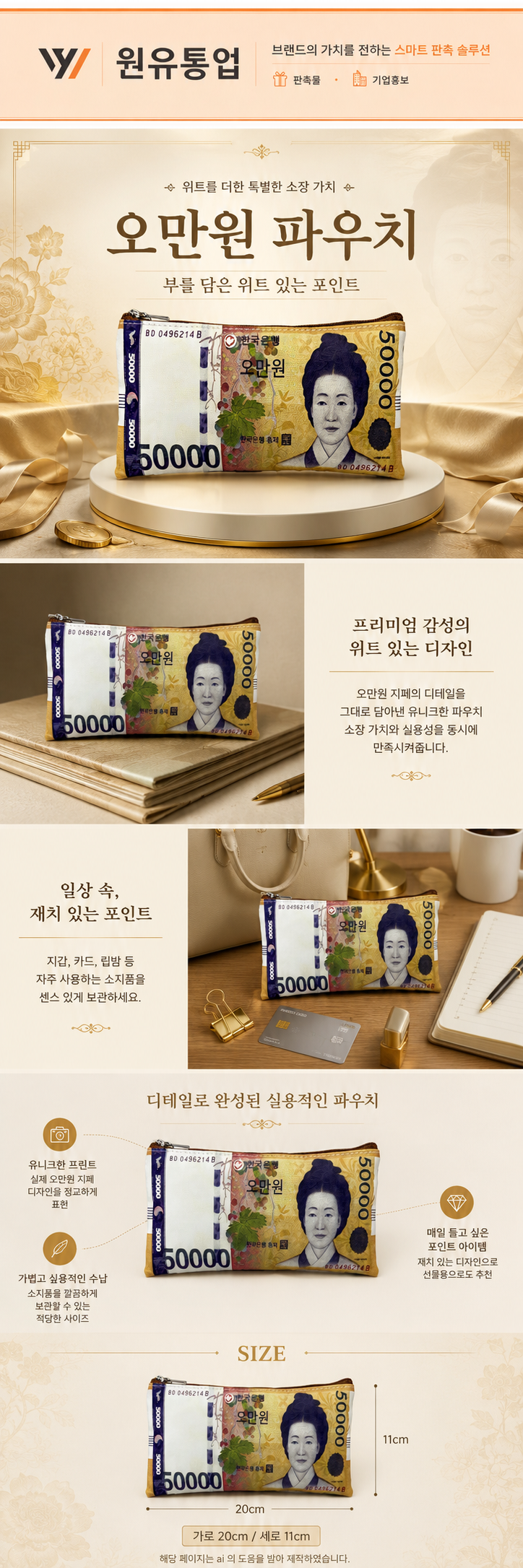 오만원 파우치 상세이미지