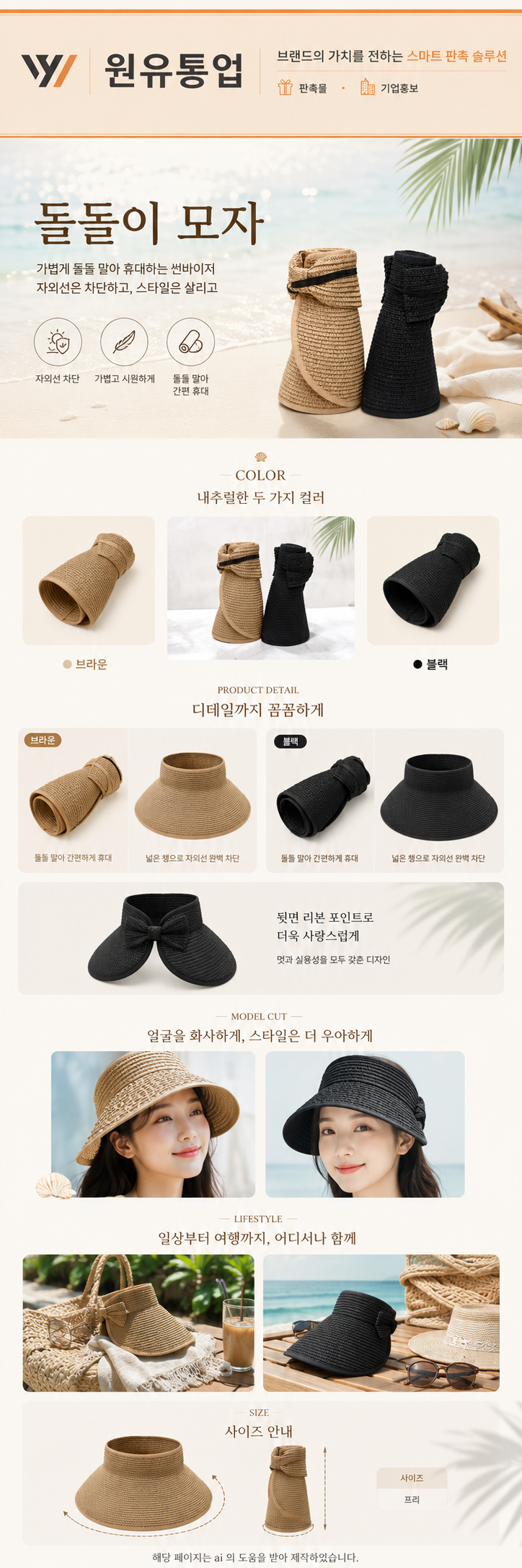 돌돌이 모자 상세이미지
