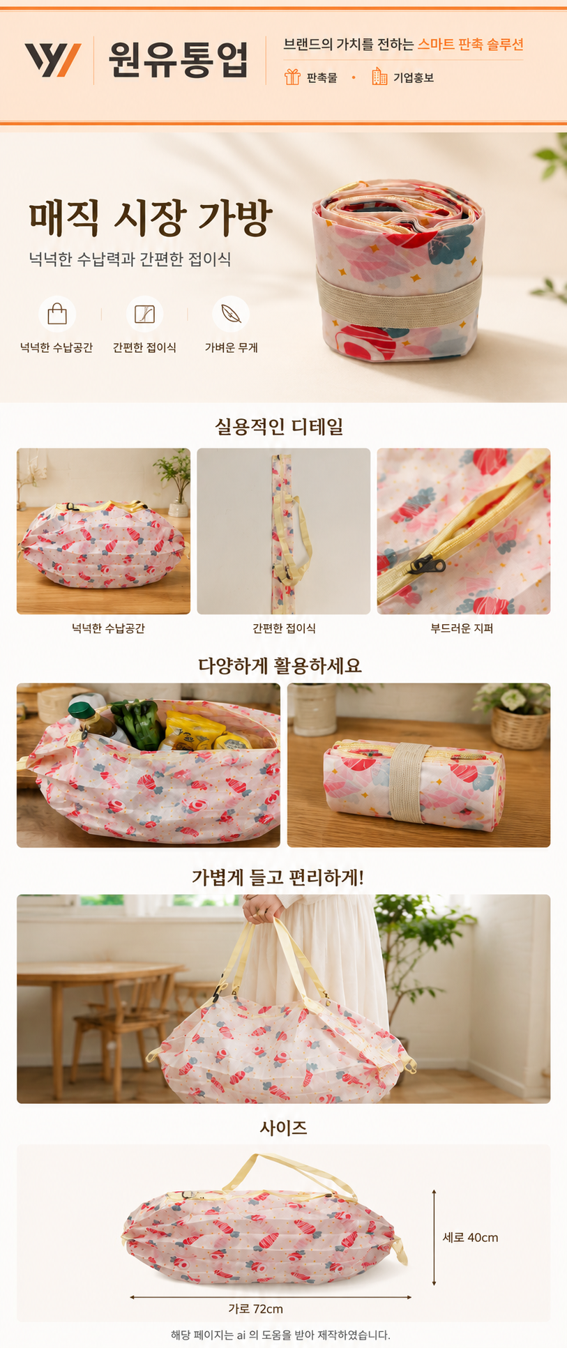 매직 시장 가방 상세이미지