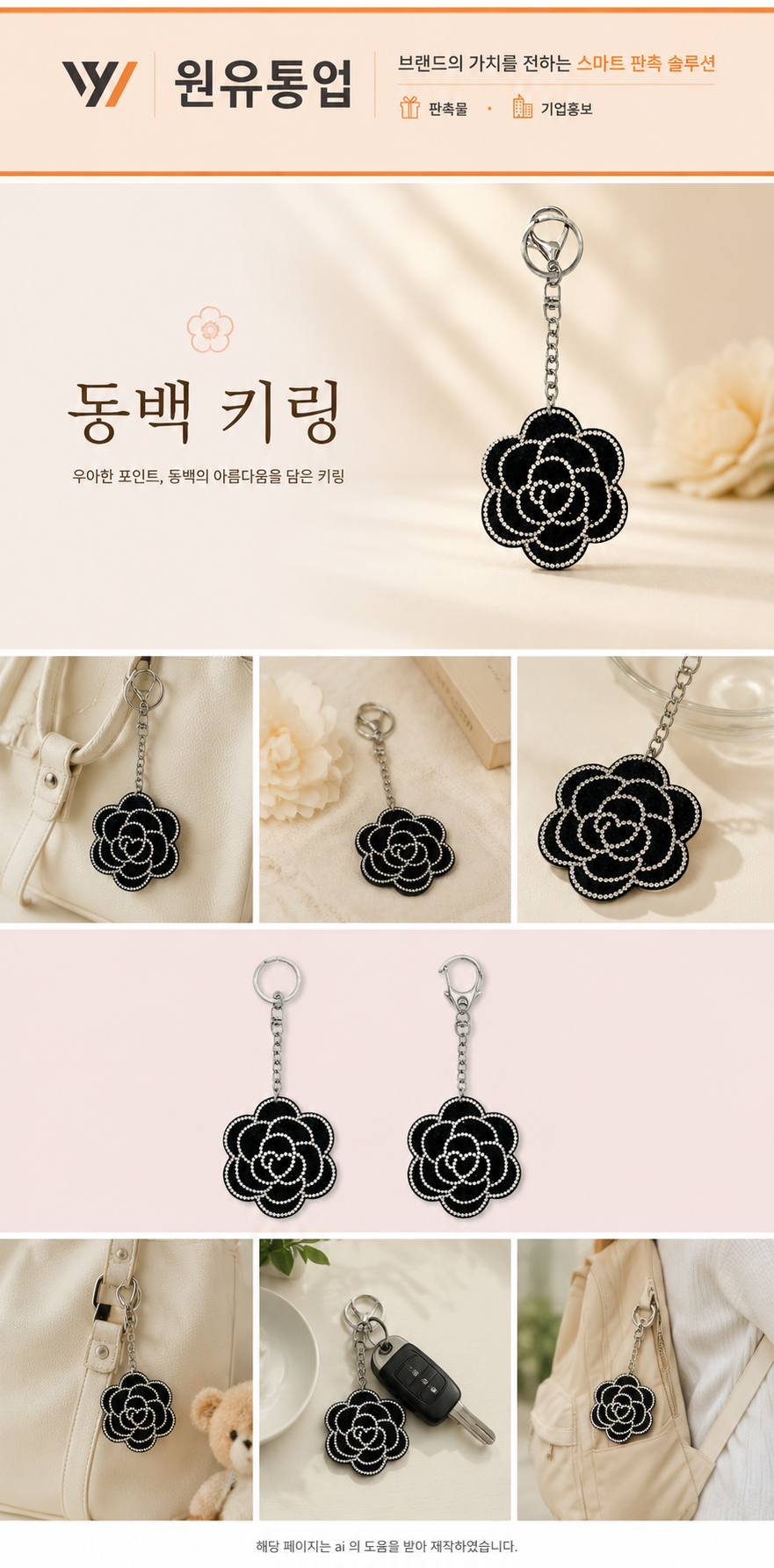 동백 키링 상세이미지