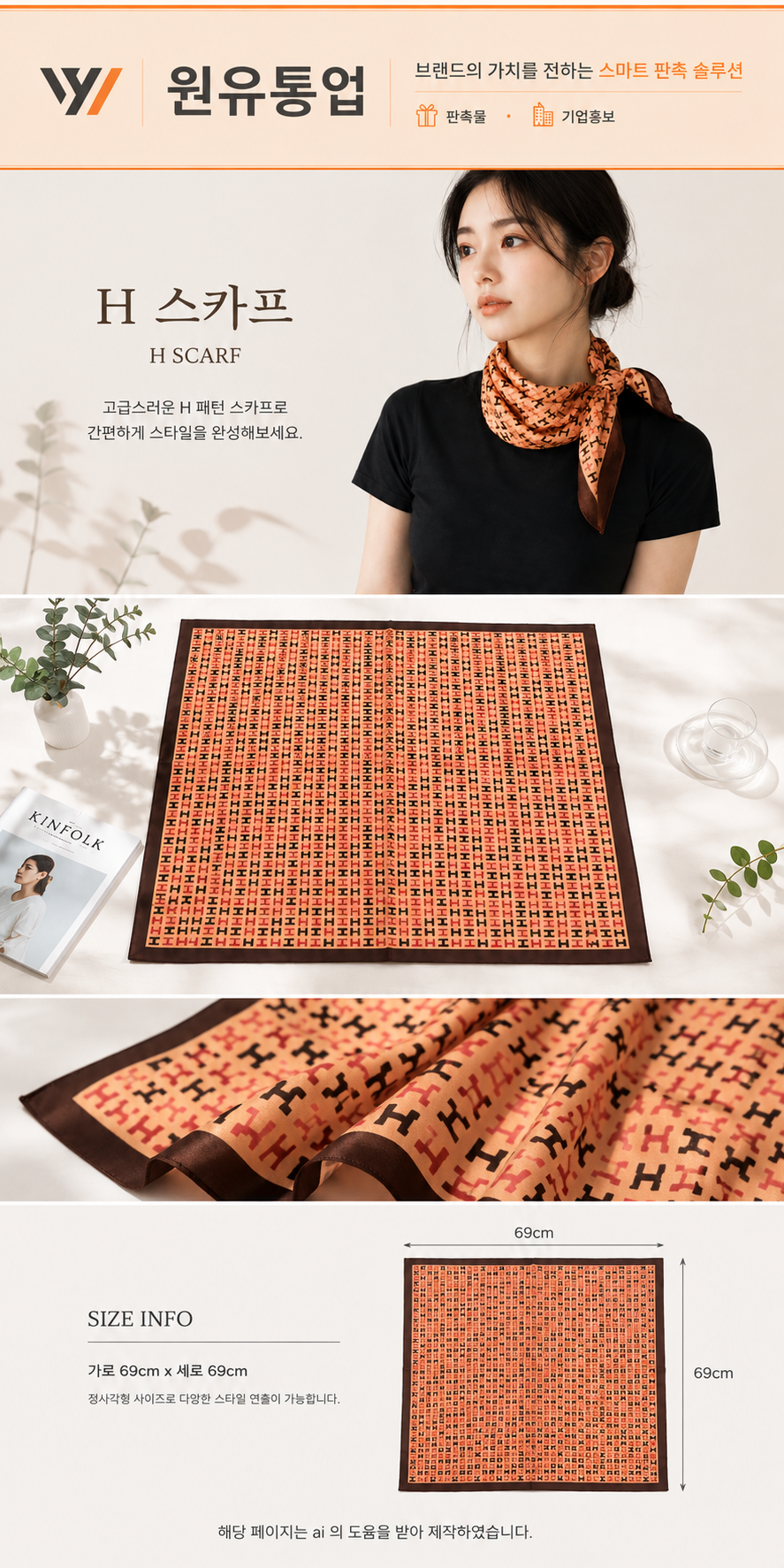 H 스카프 상세이미지