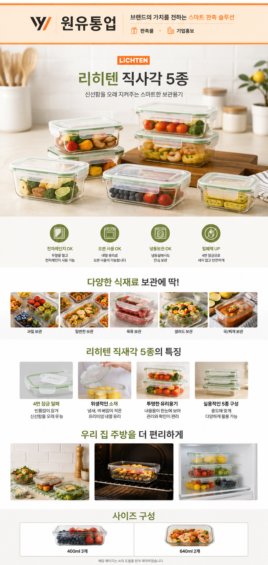 리히텐 직사각 5종 상세이미지